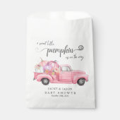 Sweet Little Pumpkin Pink Girl Baby Dusche Geschenktütchen (Vorderseite)