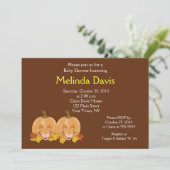Sweet Little Pumpkins 12x18 Fall Baby Dusche laden Einladung (Stehend Vorderseite)