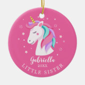Sweet Little Sister Unicorn Weihnachtsschmuck (Vorne)
