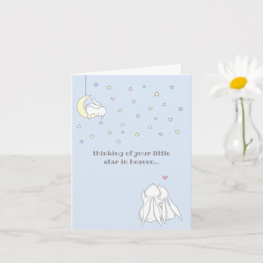 Sweet Little Star im Himmel Verlust des Beileids Karte (Kleine Pflanze)