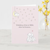 Sweet Little Star im Himmel Verlust des Beileids Karte (Gelbe Blume)