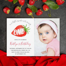 Sweet Little Strawberry 1. Geburtstag Foto