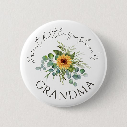 Sweet Little Sunshine Fall Baby Dusche Oma Button (Vorderseite)