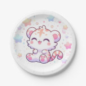 Sweet Little Tiger Baby Dusche Pappteller (Vorderseite)