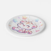 Sweet Little Tiger Baby Dusche Pappteller (Schrägansicht)