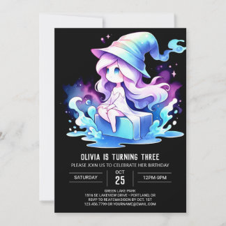 Sweet Little Wizard Geburtstag Einladung