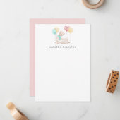 Sweet Llama Personalisiert Stationery Mitteilungskarte (Vorderseite/Rückseite Beispiel)