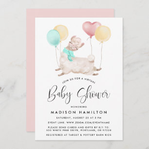 Sweet Llama Virtual Baby Dusche Einladung