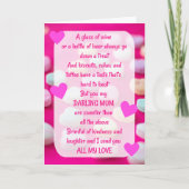 Sweet Loem Gedicht Mum Sentimental Birthday Card Karte (Vorderseite)