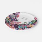 Sweet Lollipop Candyland Birthday Pappteller (Schrägansicht)