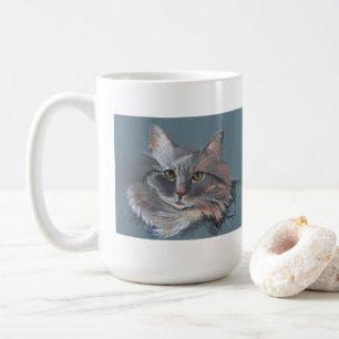 Sweet Long Hair Cat Fun Colorful Original Tasse