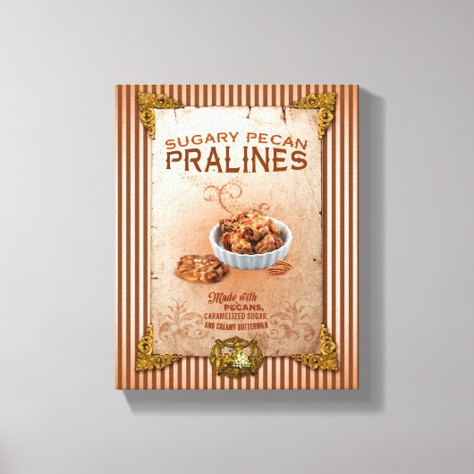 Sweet Louisiana Pecan Pralines Leinwanddruck (Vorderseite)