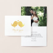 Sweet Love Birds Wedding Foto Vielen Dank Folienkarte (Anzeige)