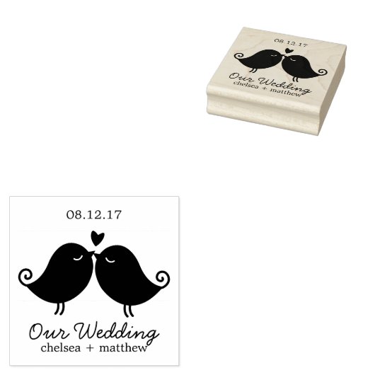 Sweet Love Birds Wedding Gummistempel (Stempel)