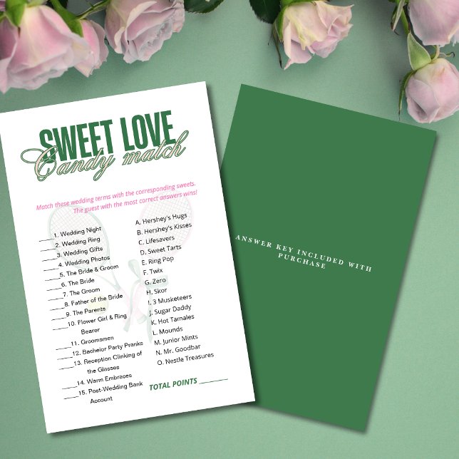 Sweet Love Candy Match Bridal Shower Game  (Von Creator hochgeladen)