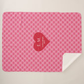 Sweet Love Hearts Gift for Husband Blanket Sherpadecke (Vorderseite (Horizontal))