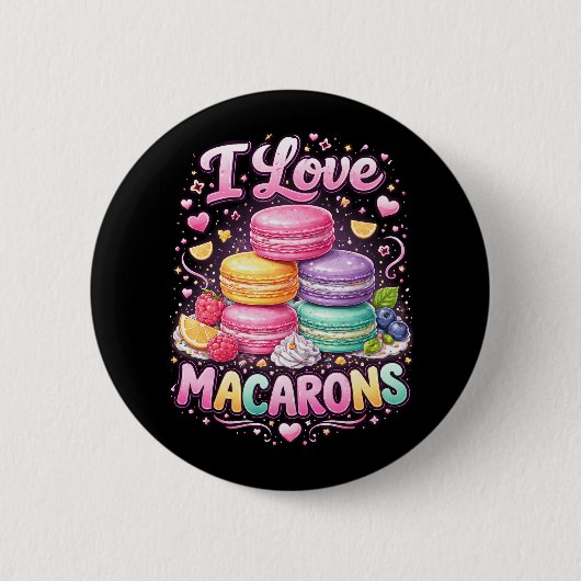 Sweet Love Macarons Button (Vorderseite)