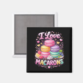 Sweet Love Macarons Magnet (Vorderseite/Rückseite)