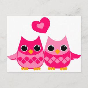 Sweet Love Owls Postkarte