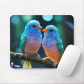 Sweet Lovebirds Mouse Pad Mousepad (Mit Mouse)