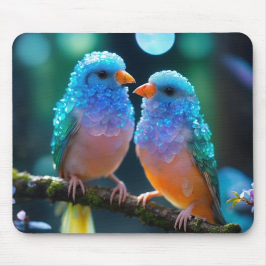 Sweet Lovebirds Mouse Pad Mousepad (Vorne)