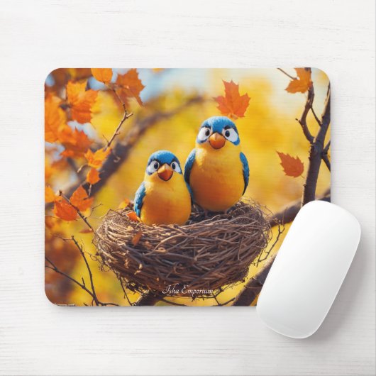 Sweet Lovebirds Mouse Pad Mousepad (Mit Mouse)
