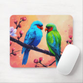 Sweet Lovebirds Mouse Pad Mousepad (Mit Mouse)