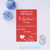 Sweet Lovely Romantic Hearts Valentinstag Flyer (Einzeln)