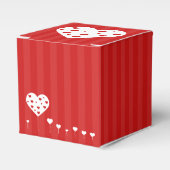 Sweet Lovely Romantic Red White Hearts Geschenkschachtel (Vorderseite)