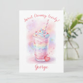Sweet, Lovely Valentine's Greeting Flat Card (Stehend Vorderseite)