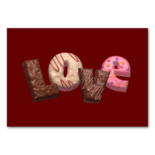 Sweet Lover Tischnummer (Vorderseite)
