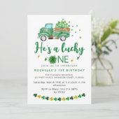 Sweet Lucky One Geburtstagsparty Einladung (Stehend Vorderseite)