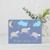 Sweet Lullaby Gender Neutral Baby Dusche Einladung (Stehend Vorderseite)