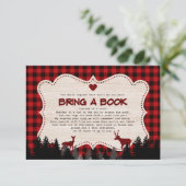 Sweet Lumberjack Baby Dusche buchen Begleitkarte (Stehend Vorderseite)