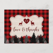 Sweet Lumberjack Baby Dusche Vielen Dank Postkarte (Vorderseite)