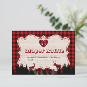 Sweet Lumberjack Babydusche Windelwindeln Begleitkarte (Stehend Vorderseite)