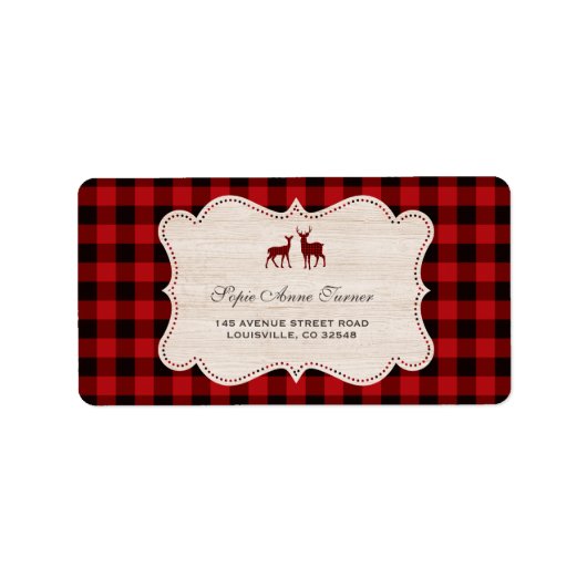 Sweet Lumberjack Little Hunter Baby Dusche Adressaufkleber (Vorne)