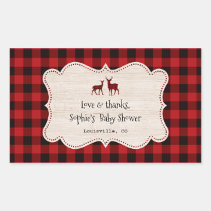 Sweet Lumberjack Little Hunter Baby Dusche Rechteckiger Aufkleber