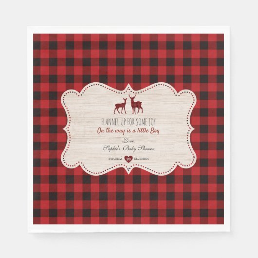Sweet Lumberjack Little Hunter Baby Dusche Serviette (Vorderseite)