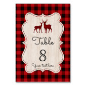 Sweet Lumberjack Little Hunter Baby Dusche Tischnummer (Rückseite)