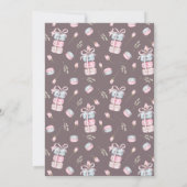 Sweet Macaron Bonjour Bebe Paris Baby Dusche Einladung (Rückseite)