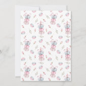Sweet Macaron Bonjour Bebe Paris Baby Dusche Einladung (Rückseite)