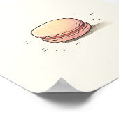 Sweet Macaron Illustration - Niedliches französisc Poster (Ecke)