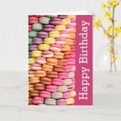 Sweet Macarons Happy Birthday Karte (Gelbe Blume)