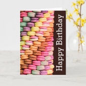 Sweet Macarons Happy Birthday Karte (Gelbe Blume)