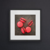 Sweet Macarons Küchenplakat | Macarons Rotes Rosa Poster