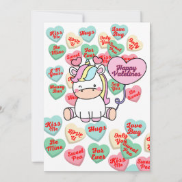 Sweet Magic of Liebe: Candy and Unicorn Delikatess Feiertagskarte