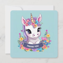 Sweet Magical Baby Unicorn Dankeskarte
