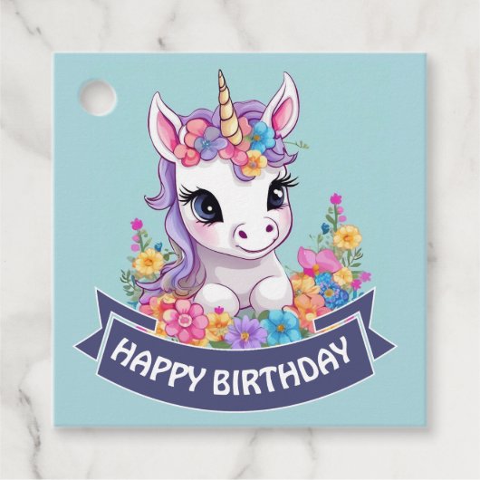 Sweet Magical Baby Unicorn Geschenkanhänger (Vorderseite)