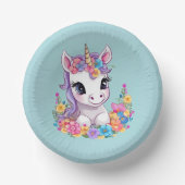 Sweet Magical Baby Unicorn Pappteller (Vorderseite)